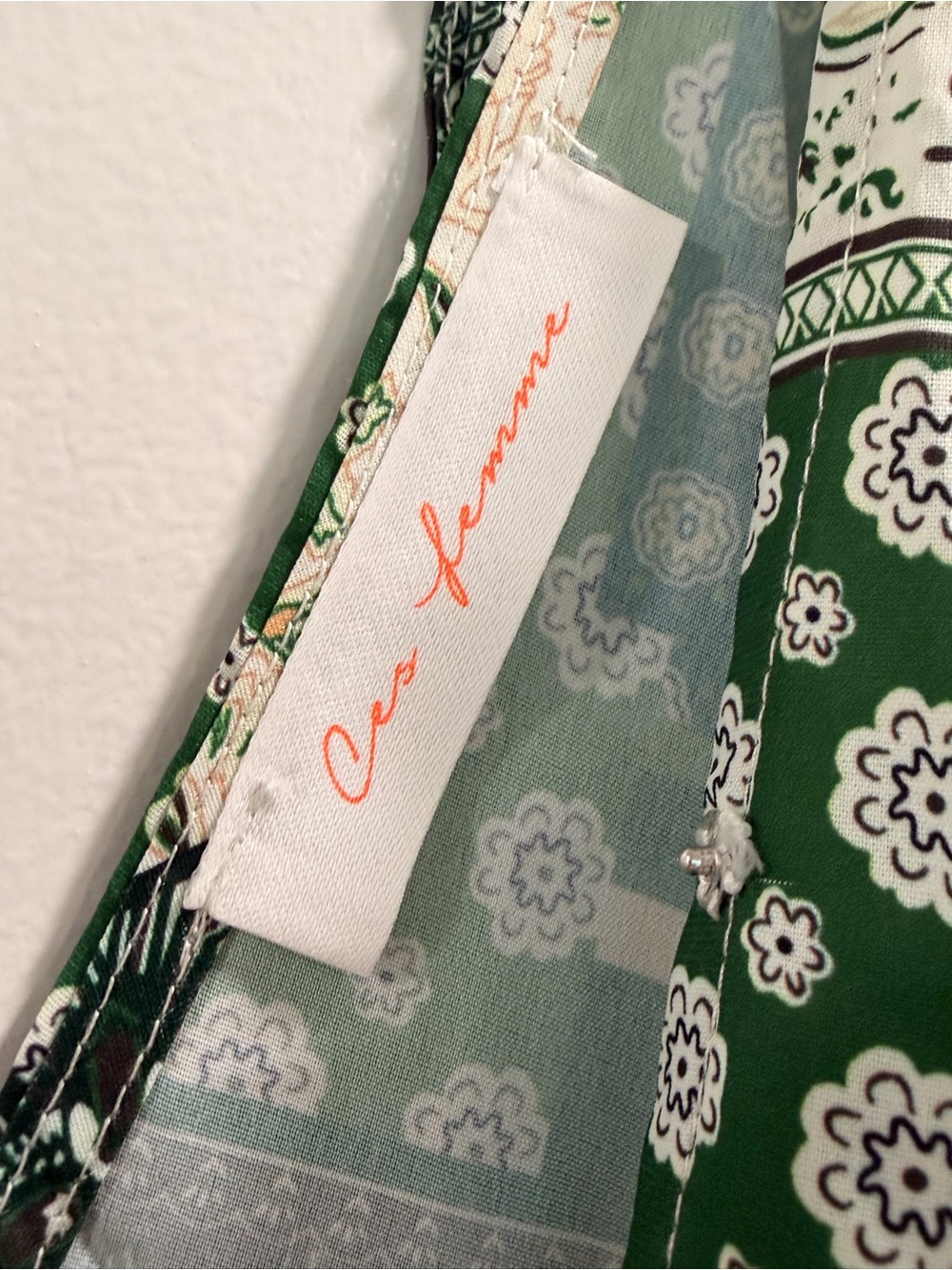 Ces Femme Green Patchwork romper - Picture 4 of 6